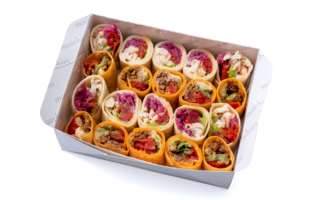 カラフルな2種のラップロール